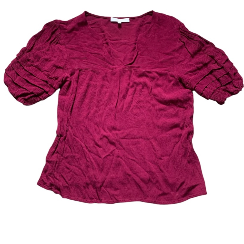 Wayf Purple Short Sleeve Blouse S